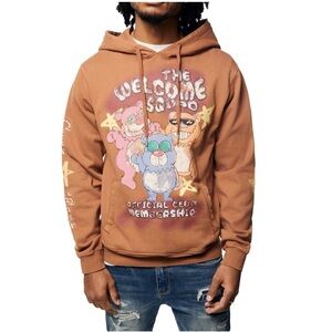 Smoke Rise NY Streetwear Graphic Fun French Terry Cotton Pullover Hoodie Size M